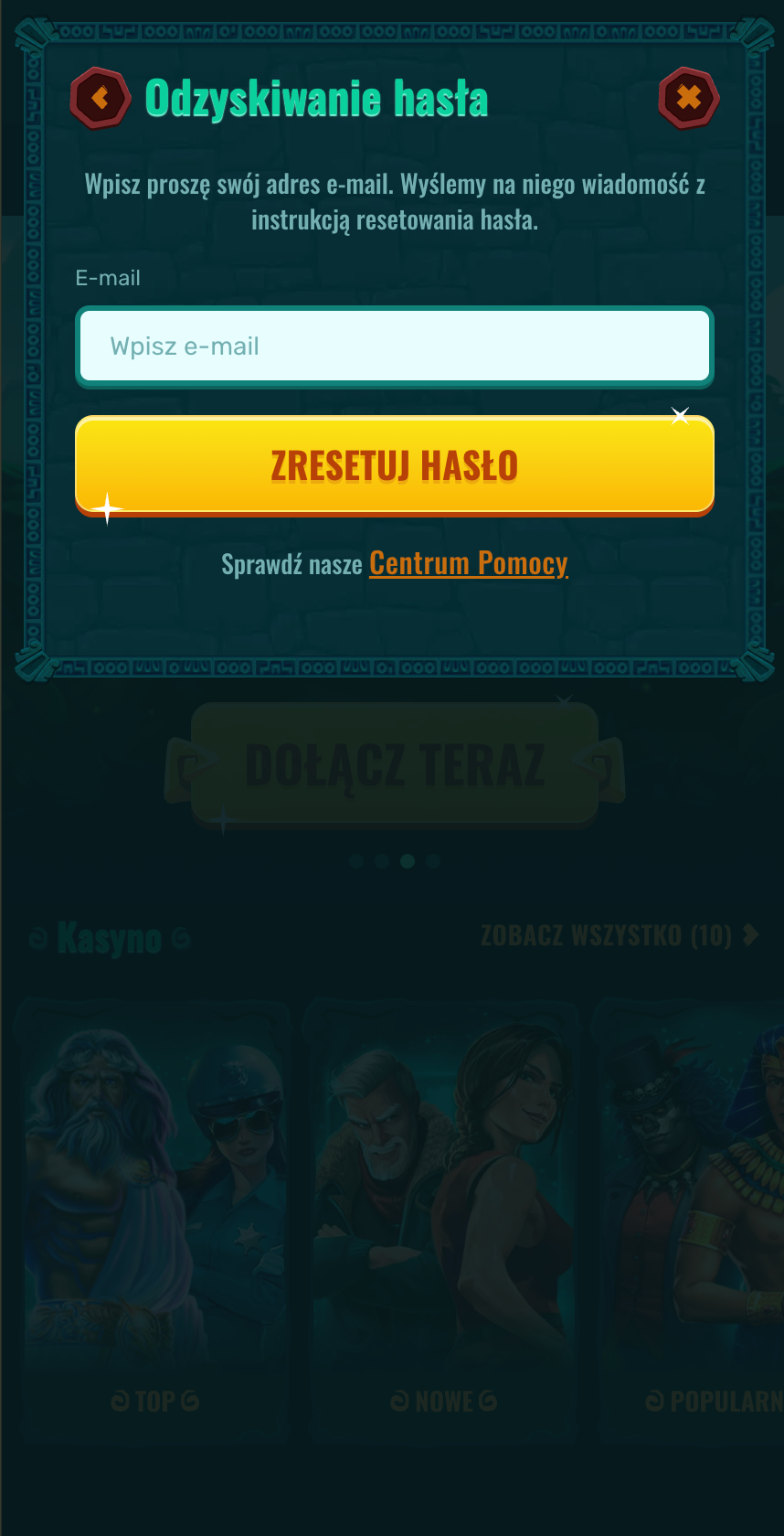 Odzyskiwanie hasła Spinanga